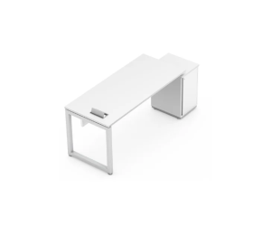 Mesa reta com gaveteiro