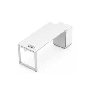 Mesa reta com gaveteiro